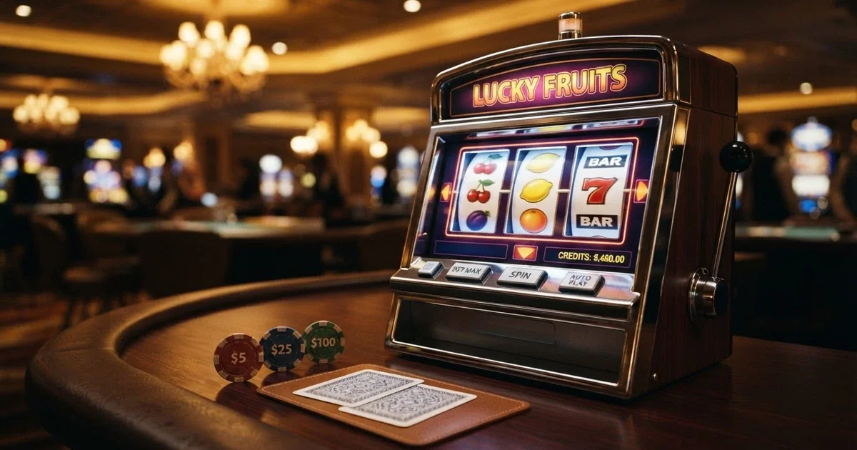 Logo Microgaming na tle kart i automatów — symbolika gier kasynowych online w kontekście polskiego rynku
