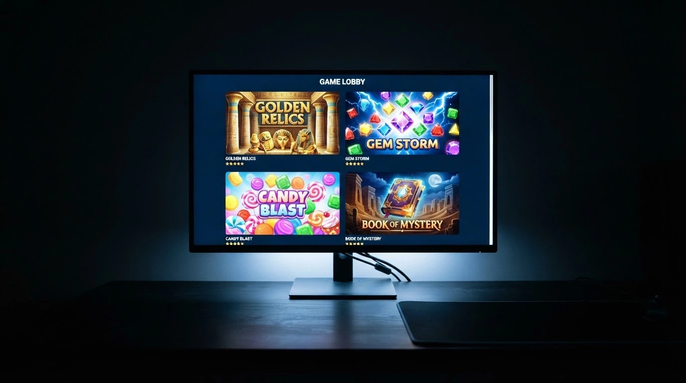 Kolaż czterech automatów — Book of Dead, Gates of Olympus, Sweet Bonanza i Book of Ra Deluxe — z logo Cardano ADA